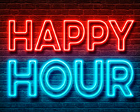 Happy hour is a great booster club fundraising idea for parents.