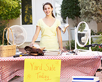 Yard sales are a great booster club fundraising idea to combine with a shoe drive fundraiser.