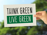 The challenge for green living is each of us doing something to help.