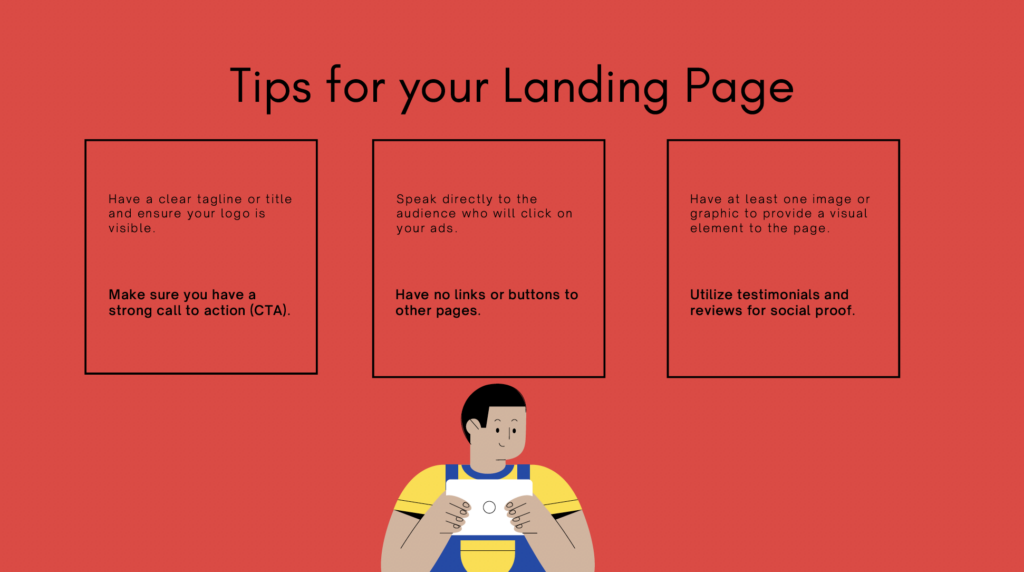 Tips for your landing page.