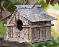 Turn your old shoes into a birdhouse with this easy project.