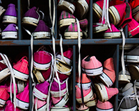 Donate your old shoes to a thrift store.