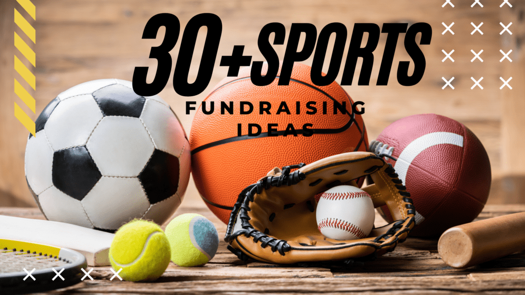 A collection of sports equipment, including a soccer ball, a basketball, tennis balls, and a baseball glove.